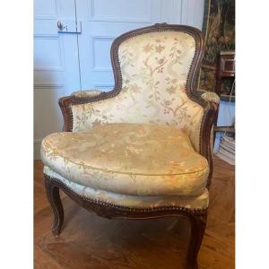 Large Pair Of Louis XV Style Armchairs With Cushions