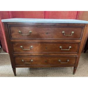 Small Louis XVI Chest Of Drawers In Blond Mahogany