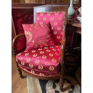 Empire Period Mahogany Armchair With Cushion