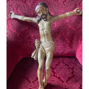 18th Century Polychrome Wooden Christ