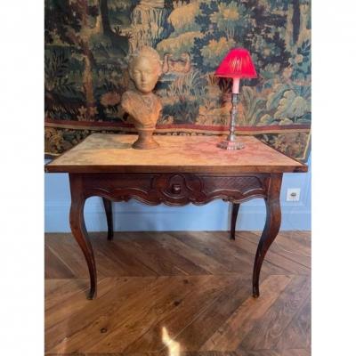 Louis XV Natural Wood Living Room Table