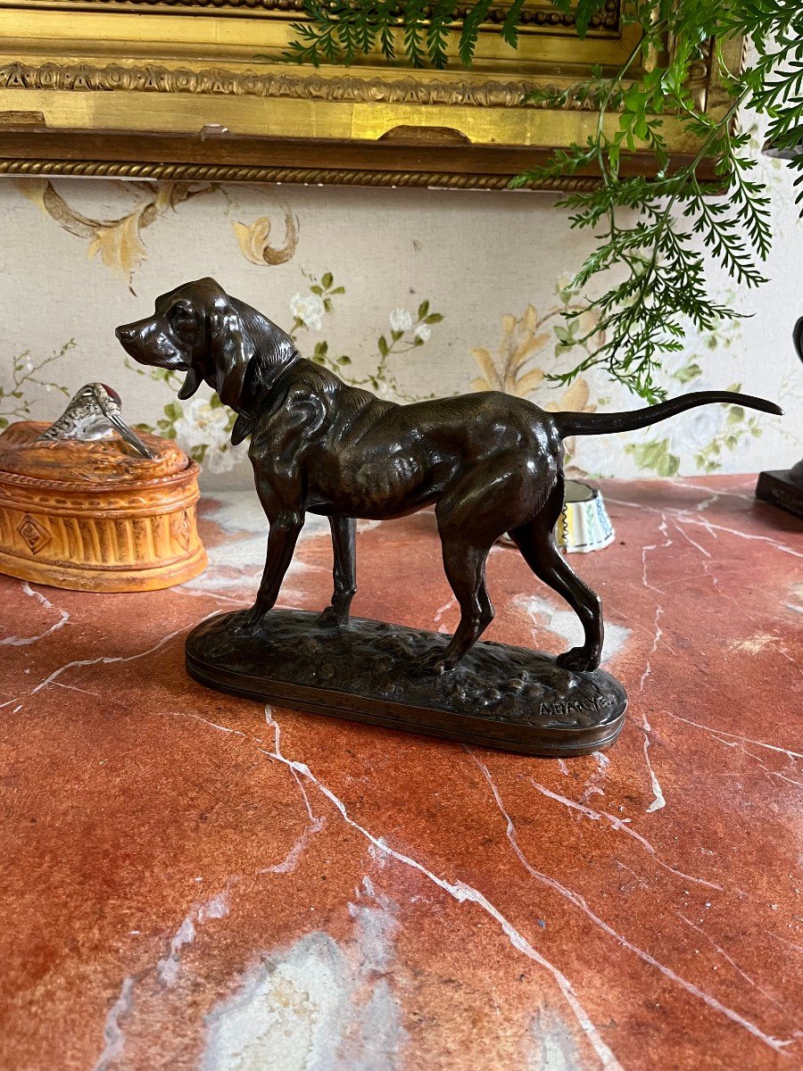 Animal Bronze, Hunting Dog, Alfred Barye