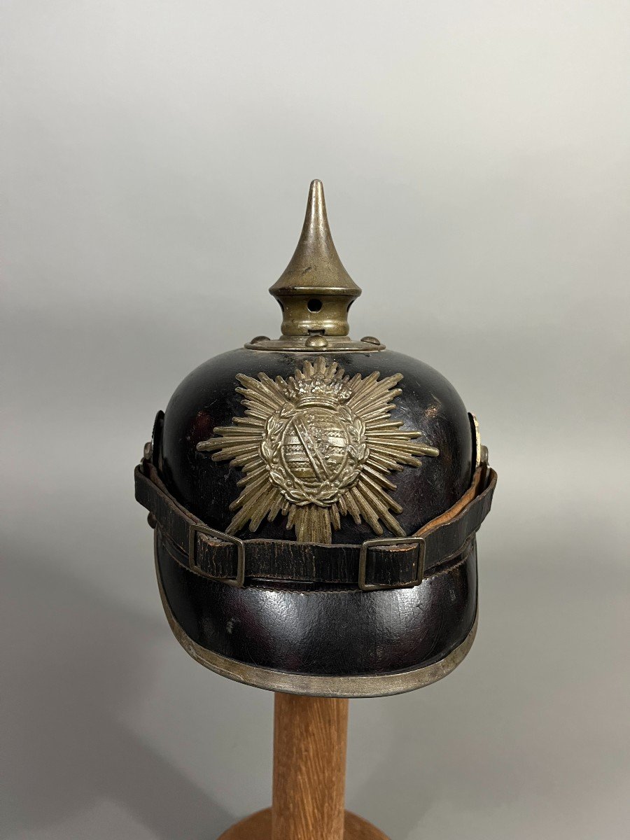 Casque à Pointe, Spikehelmet, Pickelhaube, Saxe