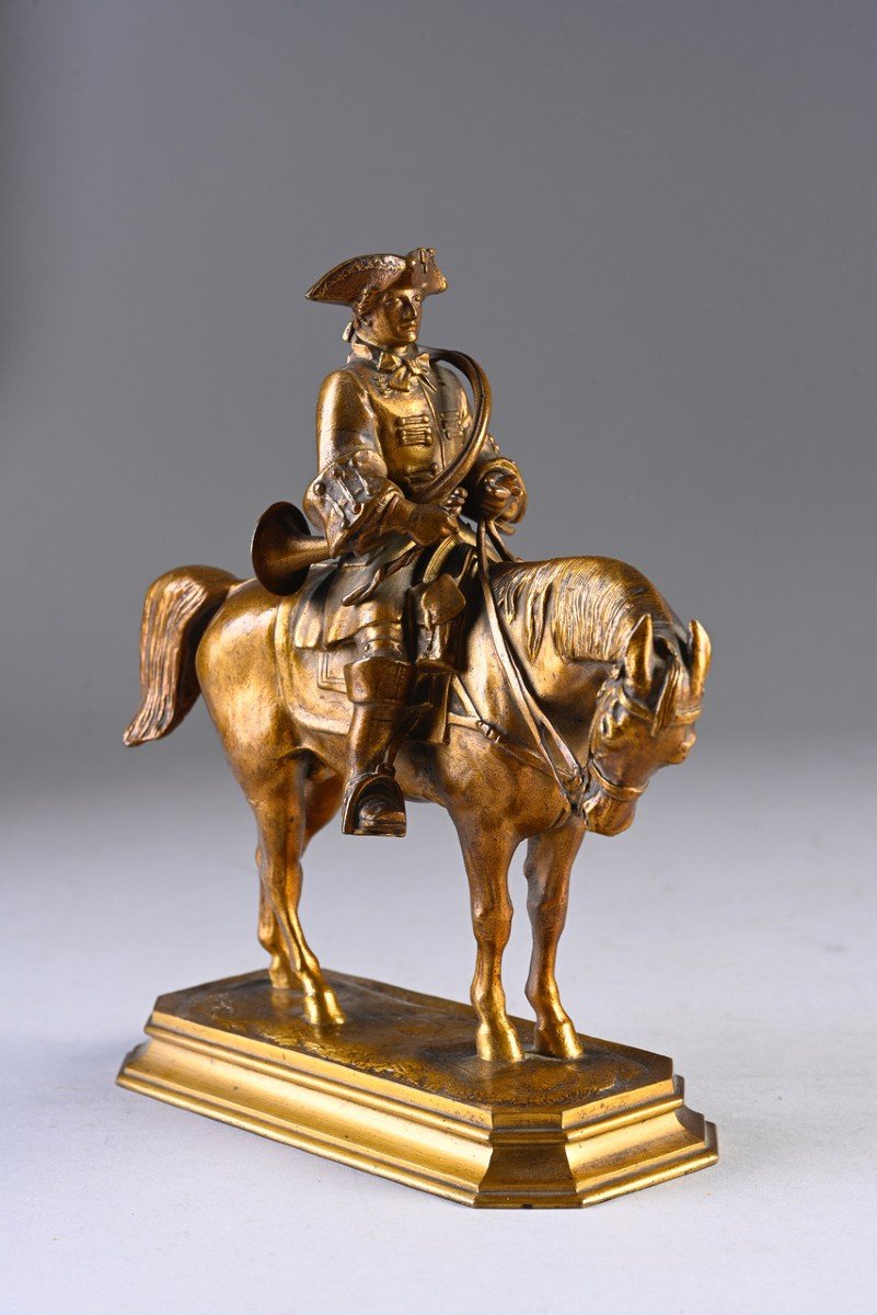 Antoine Louis Barye, Le Veneur Louis XV, Venerie, Chasse à Courre, Barbedienne