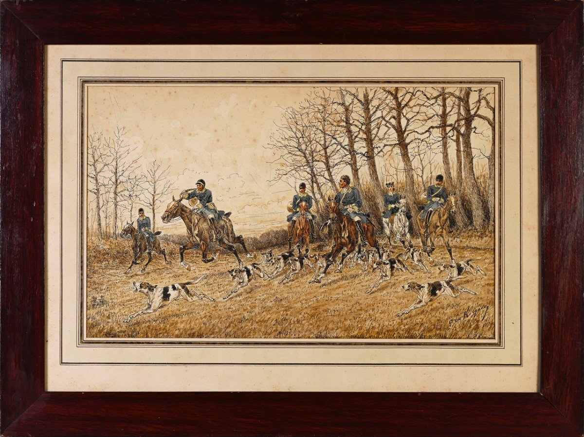 Georges Laroque, Humorous Fox Hunting, Hunting. 