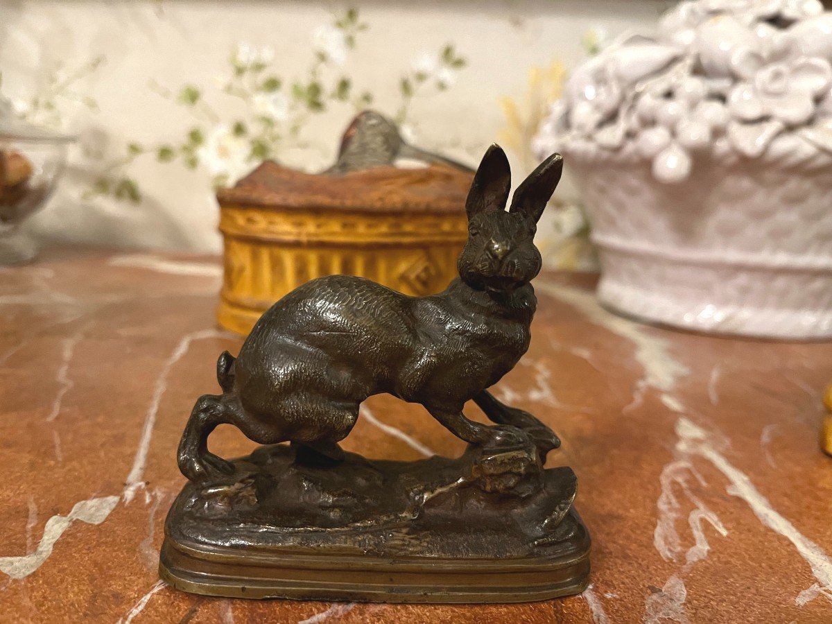 Animal Bronze, Hare, French School, 19th Century