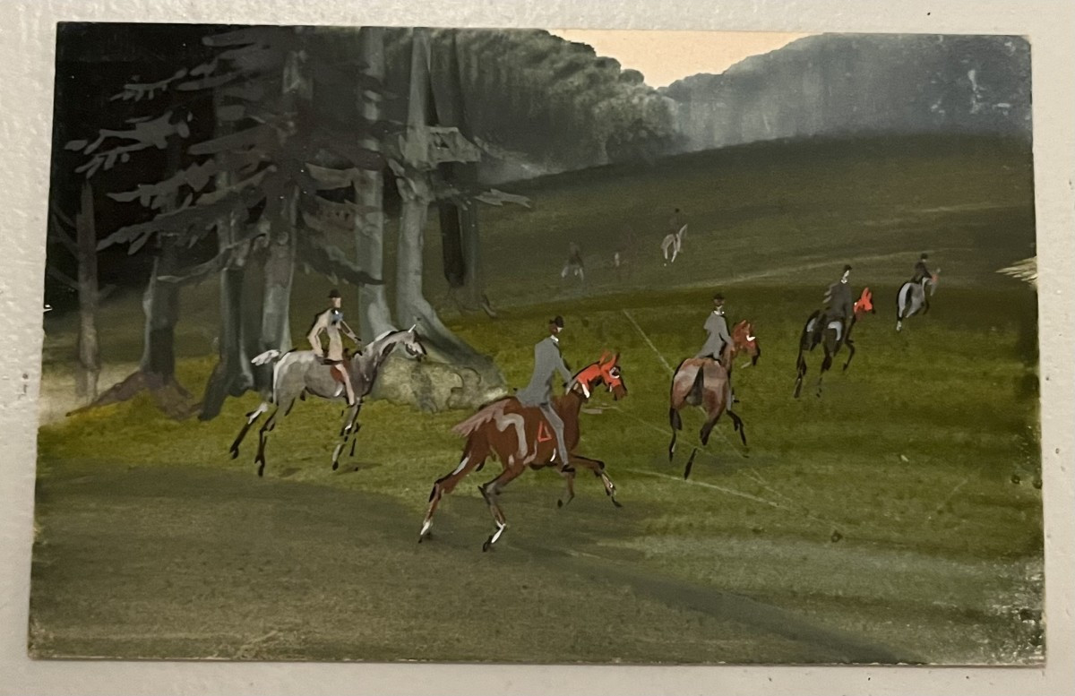 Baron Jules Finot, Chasse à Courre, Aquarelle