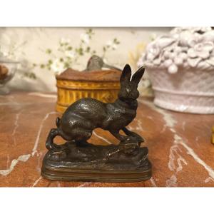 Animal Bronze, Hare, French School, 19th Century