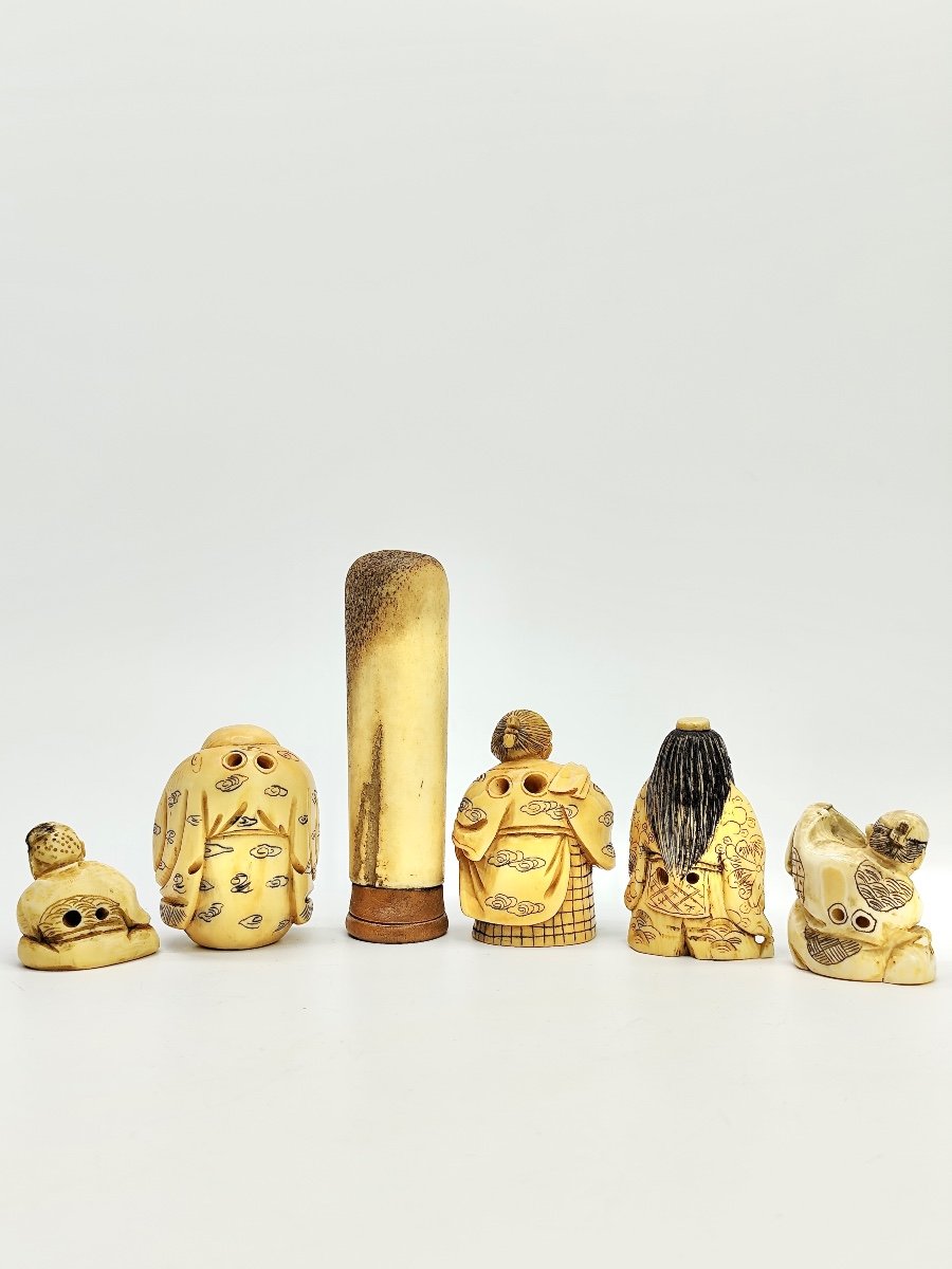 Netsuke And Umbrella Handle Collection 19th Century Japan Meiji Period (1868-1912) -photo-2