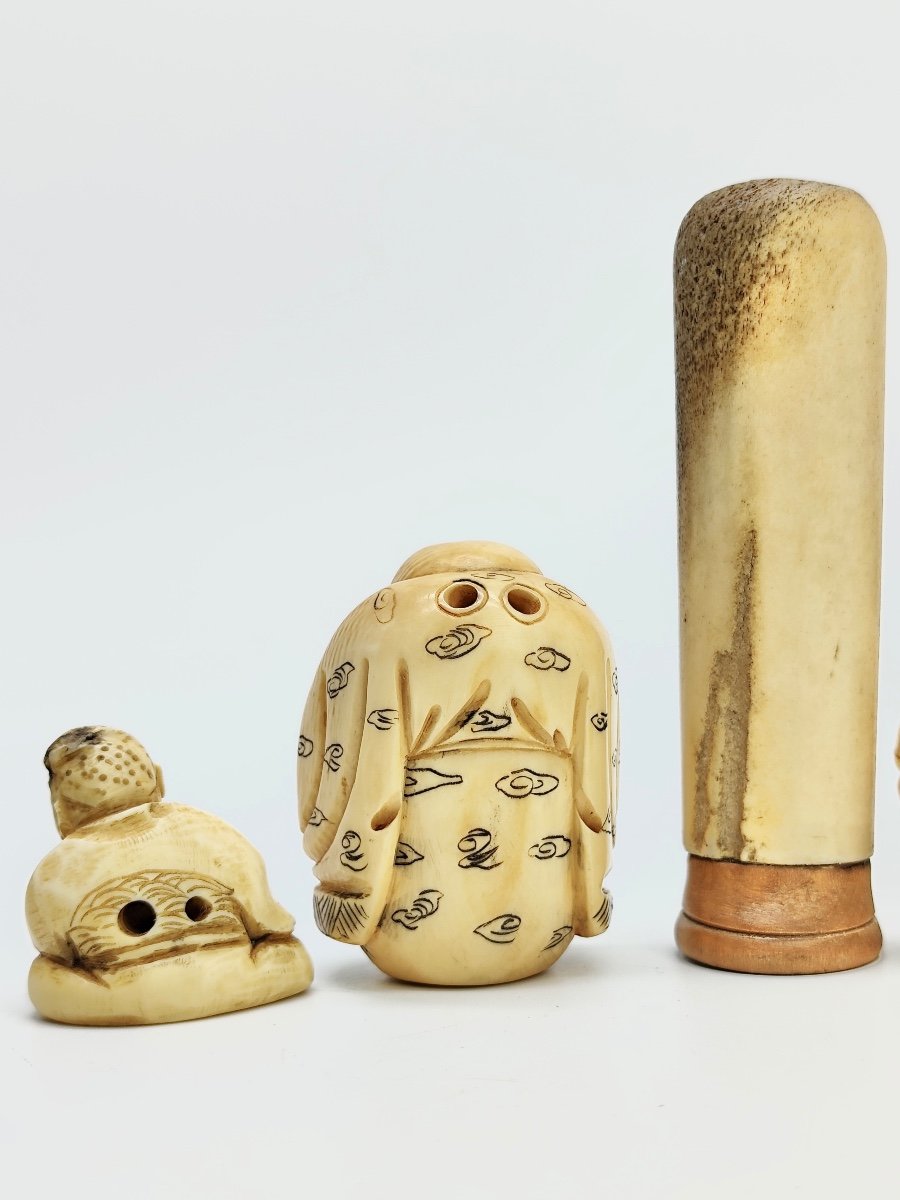 Netsuke And Umbrella Handle Collection 19th Century Japan Meiji Period (1868-1912) -photo-4