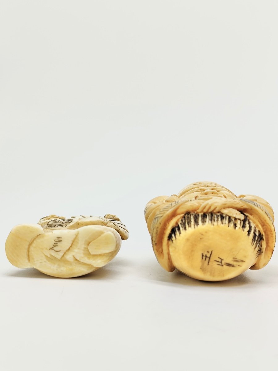 Netsuke And Umbrella Handle Collection 19th Century Japan Meiji Period (1868-1912) -photo-1