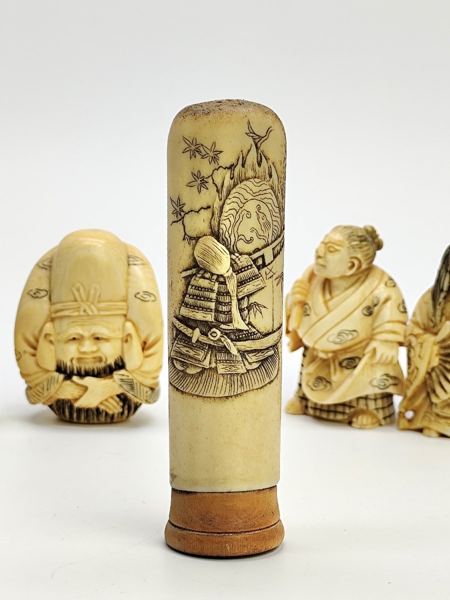 Netsuke And Umbrella Handle Collection 19th Century Japan Meiji Period (1868-1912) -photo-2