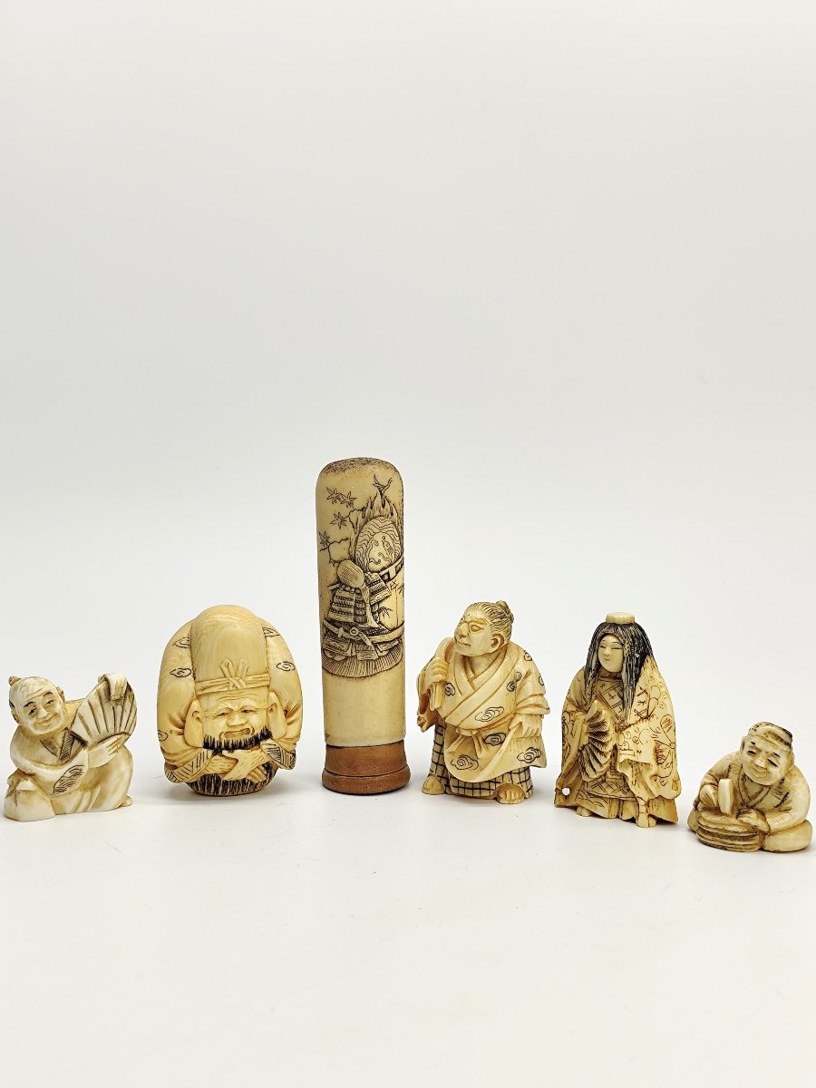 Netsuke And Umbrella Handle Collection 19th Century Japan Meiji Period (1868-1912) -photo-3