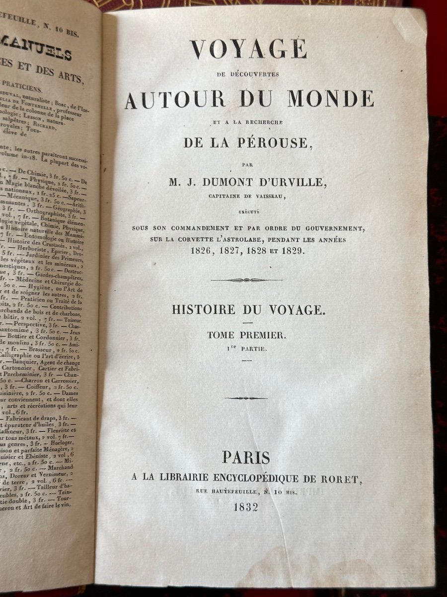 Dumont d'Urville Voyage De l'Astrolabe à La Recherche De La Pérouse édition 1832-photo-3