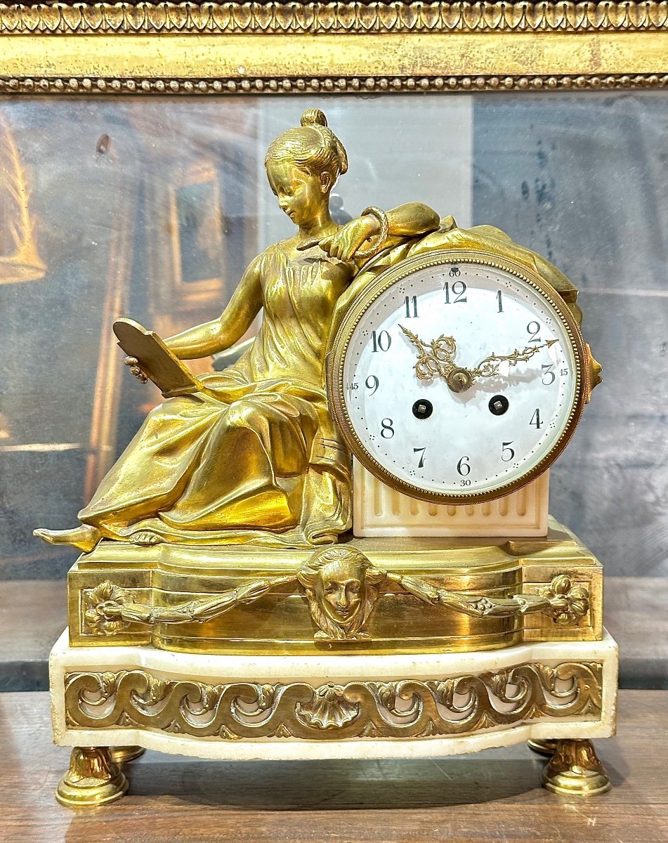 Bronze Clock, XVI Style, XIXth Century