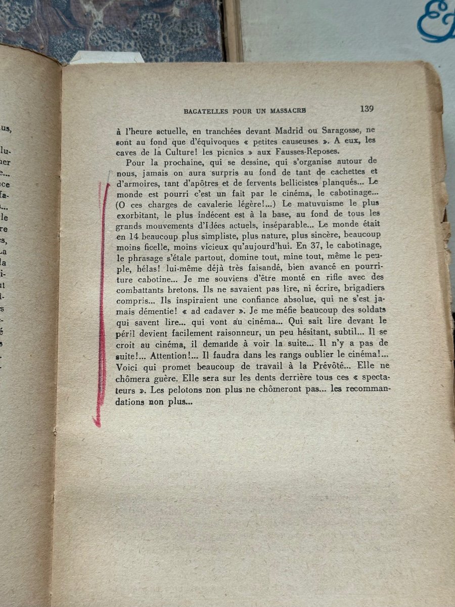 Louis Ferdinand Celine "Bagatelles pour un Massacre" Denoël 1937 ouvrage dédicacé-photo-5