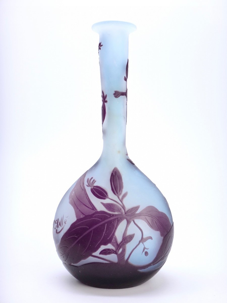 Emile Gallé (1846-1904) Art Nouveau Period Soliflore Vase 1900 -photo-2