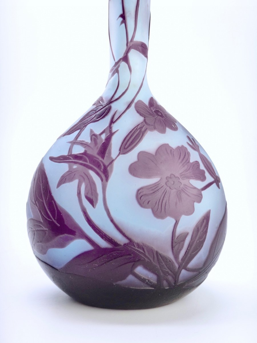 Emile Gallé (1846-1904) Art Nouveau Period Soliflore Vase 1900 -photo-4