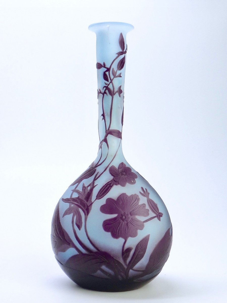 Emile Gallé (1846-1904) Art Nouveau Period Soliflore Vase 1900 -photo-1