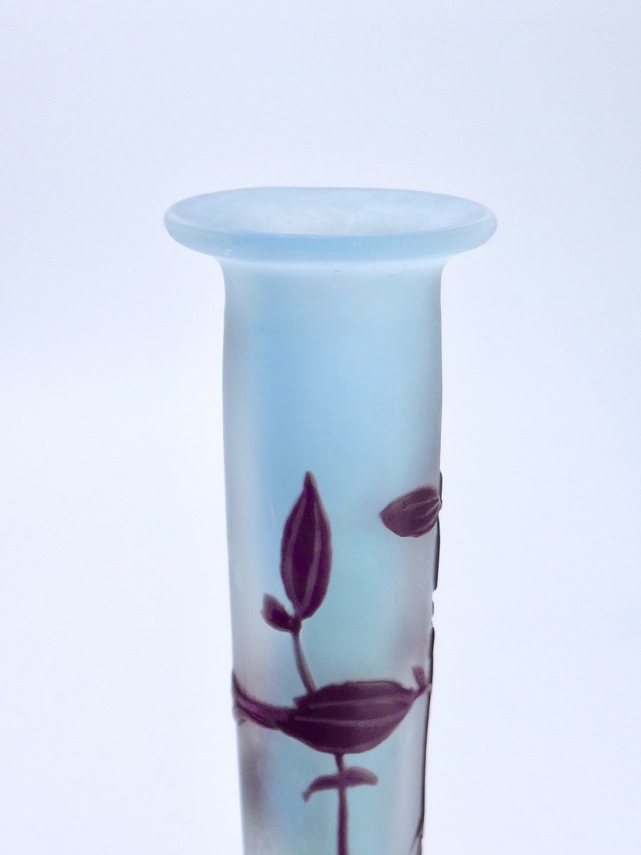 Emile Gallé (1846-1904) Art Nouveau Period Soliflore Vase 1900 -photo-4