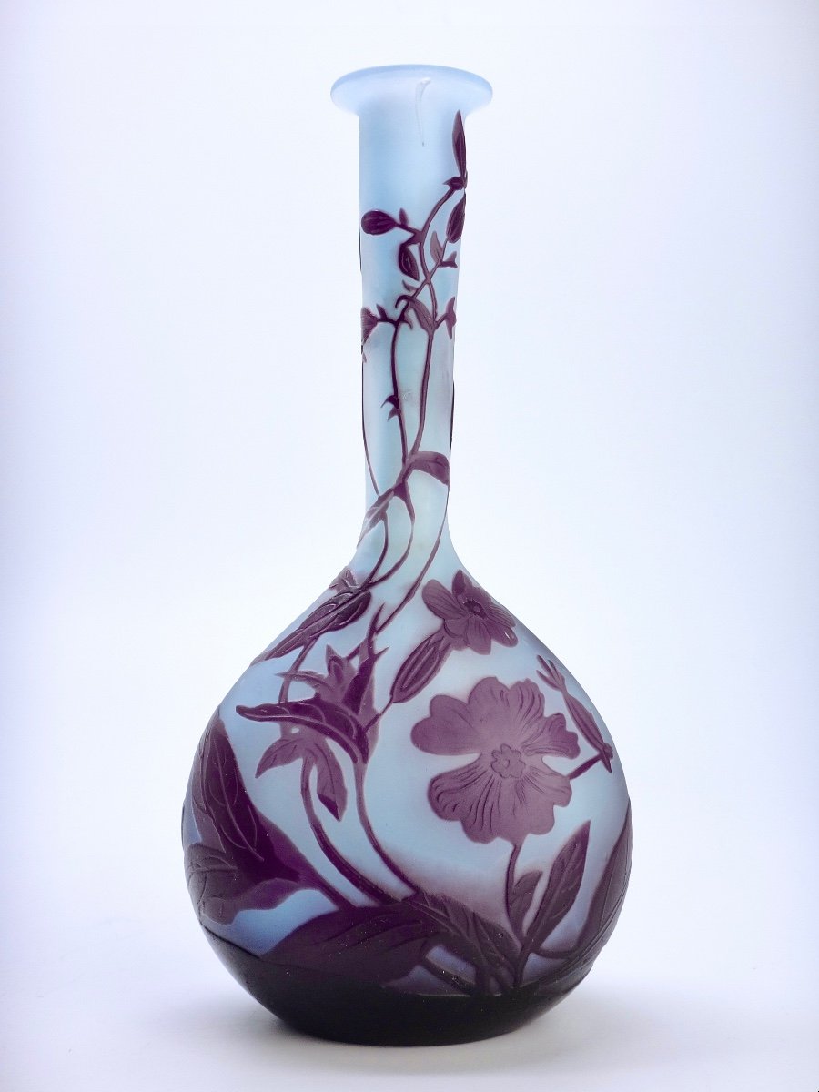 Emile Gallé (1846-1904) Art Nouveau Period Soliflore Vase 1900 