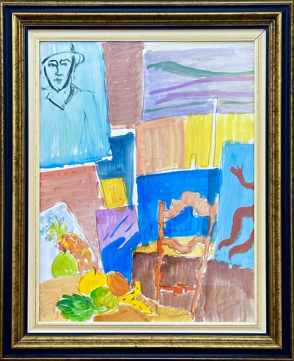 Pierre Ambrogiani (1907-1985) Intérieur d'atelier de l'Artiste 