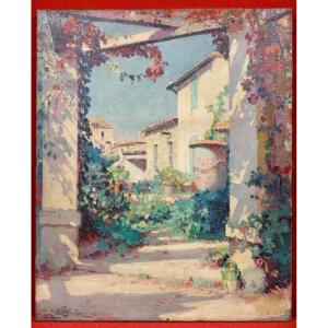 Carolus Morizot (20th Century) Oil On Canvas Villeneuve Les Avignon 1926
