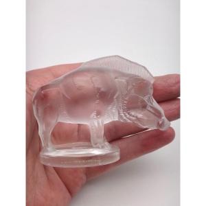 René Lalique (1860 - 1945) Automobile Mascot Boar R.lalique Art Deco Period 1929