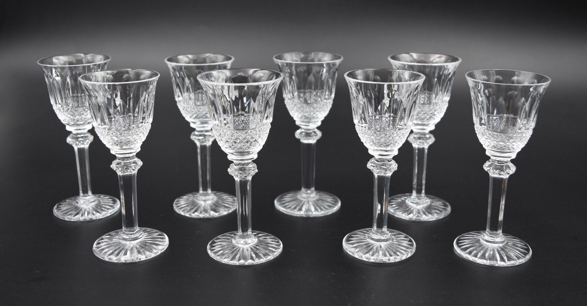 8 Verres A Liqueur En Cristal De Saint Louis Modele Tommy H = 10.5 Cm-photo-2