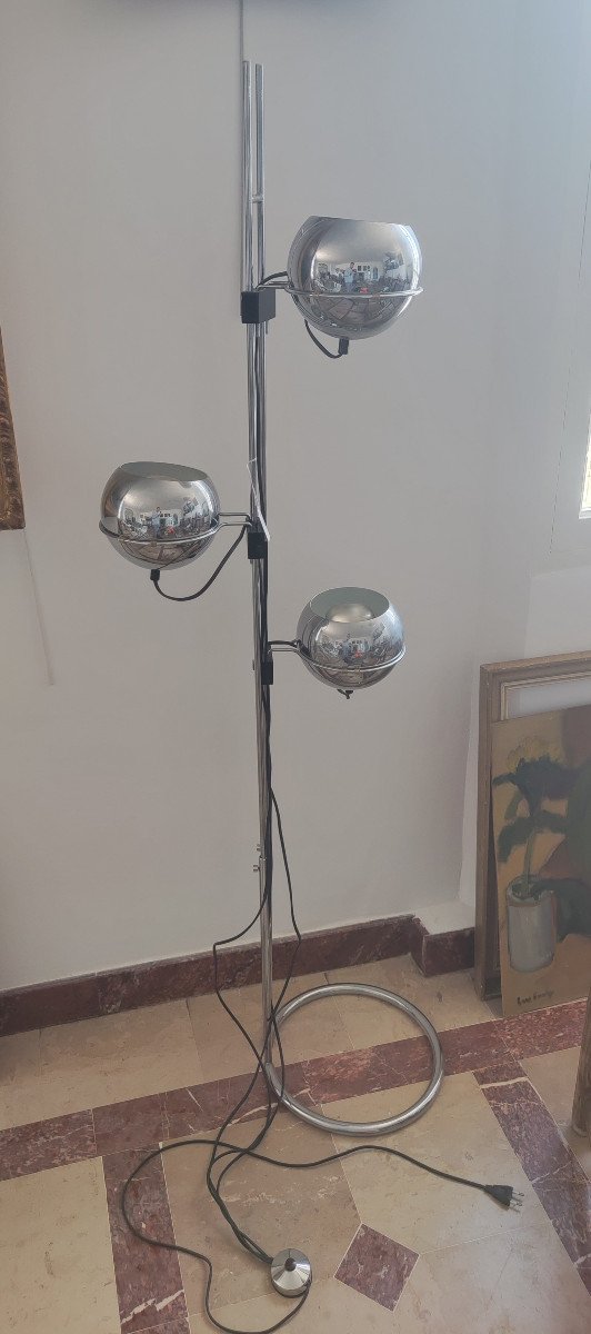 Lampadaire Vintage " Eye Ball " De Goffredo Reggiani Circa1970