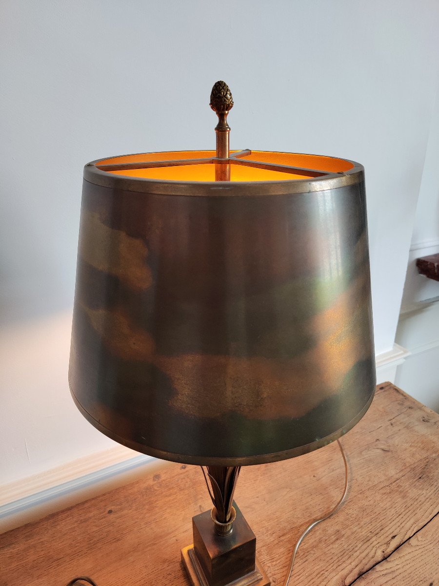 Brass Lamp From Maison Charles Circa 1970-photo-1