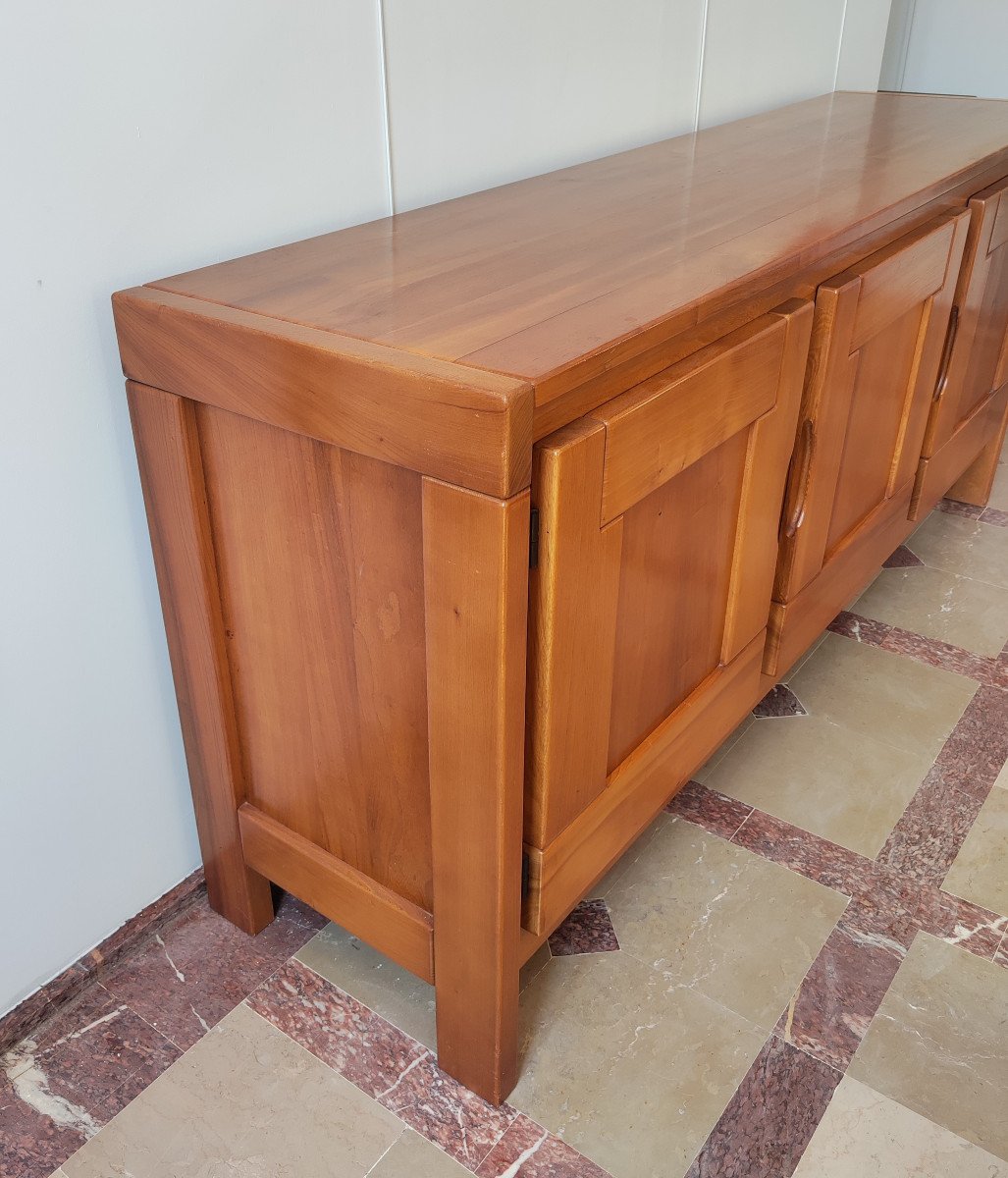 Maison Regain, Elm Sideboard Circa 1960-photo-2