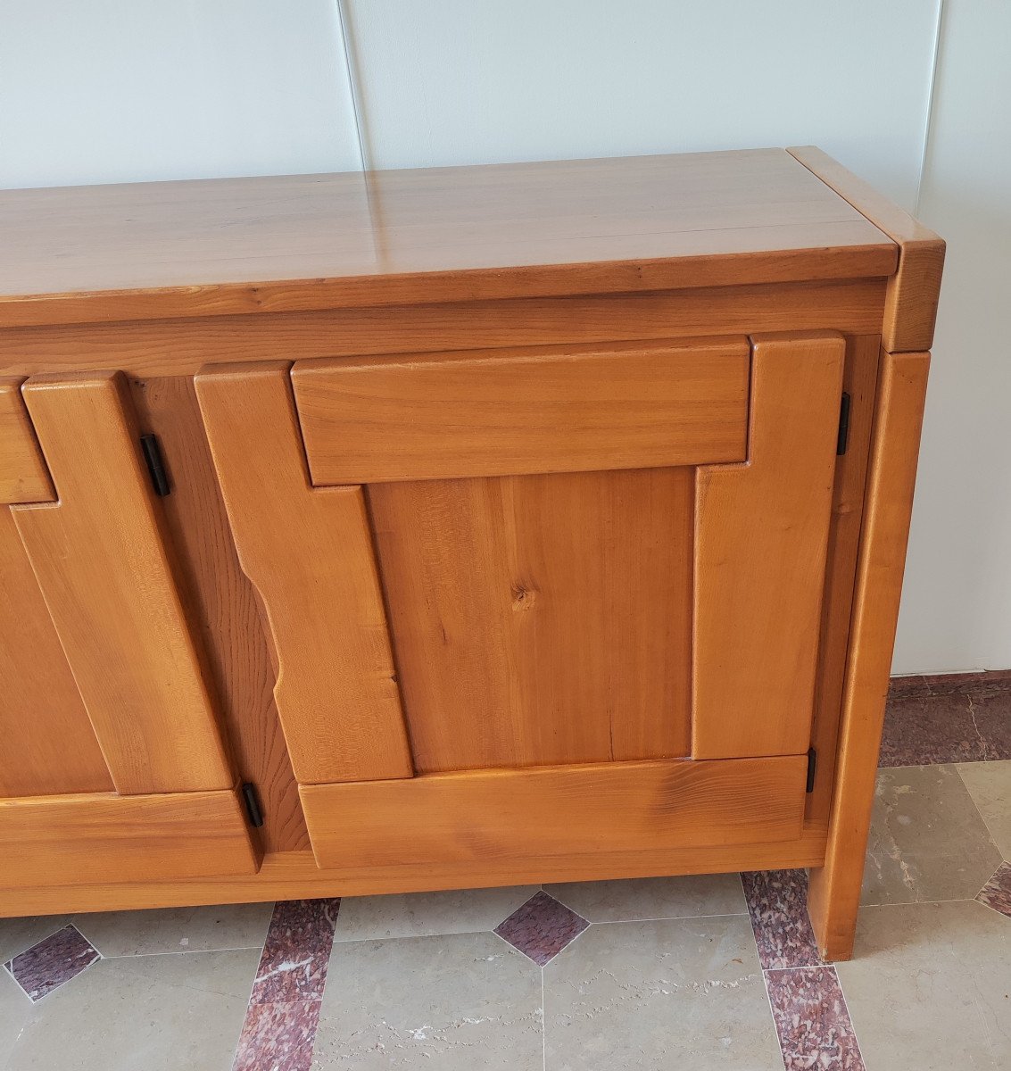 Maison Regain, Elm Sideboard Circa 1960-photo-4