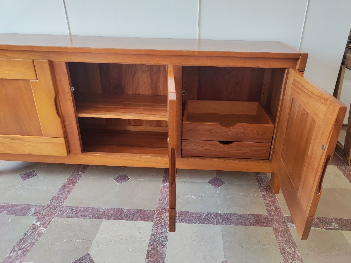 Maison Regain, Elm Sideboard Circa 1960-photo-1