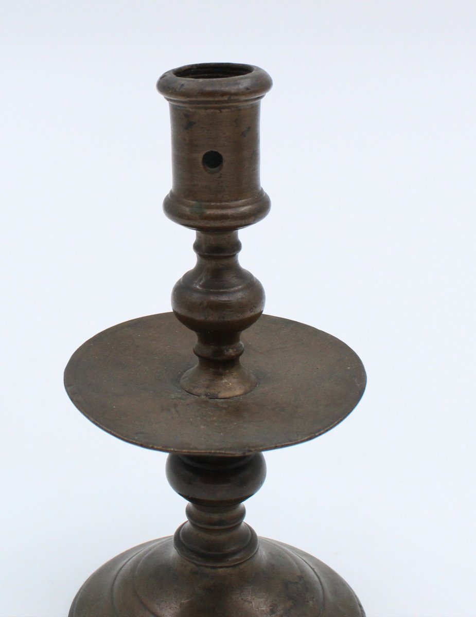 Bougeoir En Bronze 16/17 ème Haute époque Candlestick-photo-2