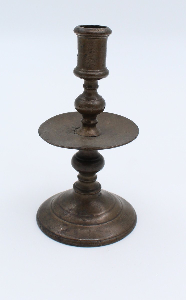 Bougeoir En Bronze 16/17 ème Haute époque Candlestick-photo-4