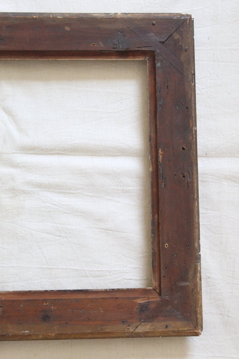 Old Wooden Channel Frame And Gilded Stuck 19th Century-photo-4