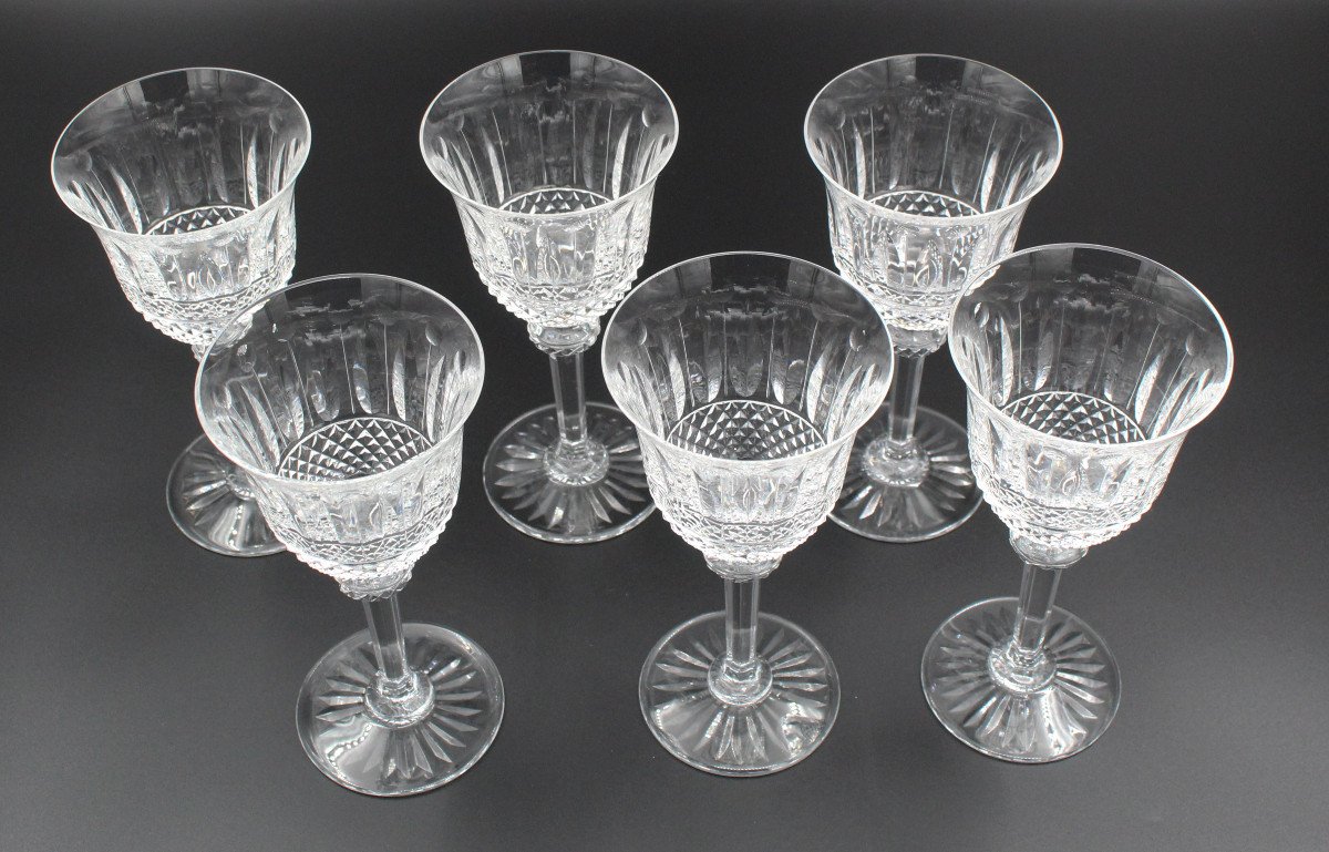 6 Verres A Eau En Cristal De Saint Louis Modele Tommy H = 18 Cm-photo-2