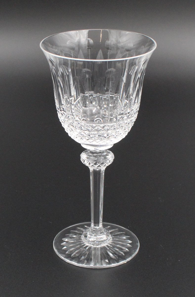 6 Verres A Eau En Cristal De Saint Louis Modele Tommy H = 18 Cm-photo-1