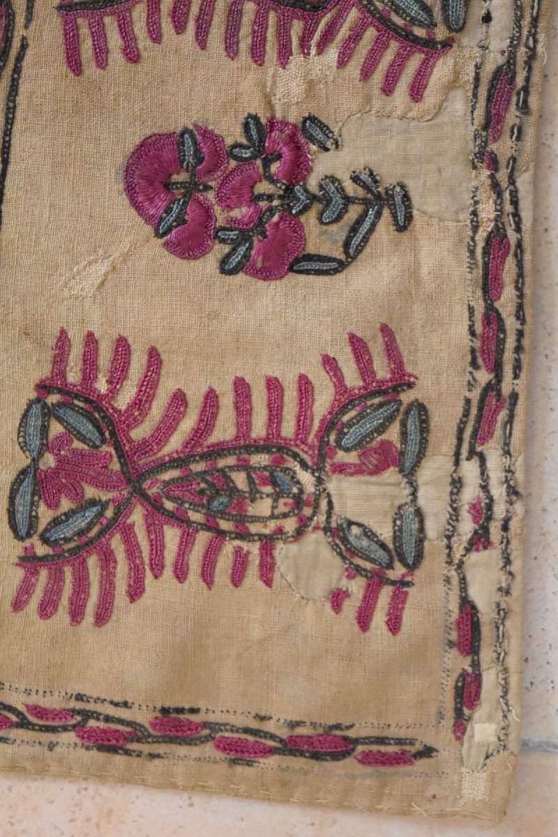 Document: Old Afghan Silk Embroidery Hanging Afghanistan Or India Gujarat-photo-6