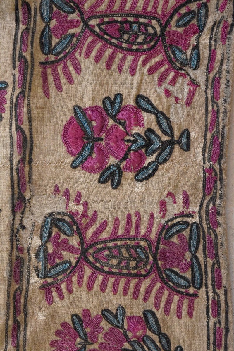 Document: Old Afghan Silk Embroidery Hanging Afghanistan Or India Gujarat-photo-7