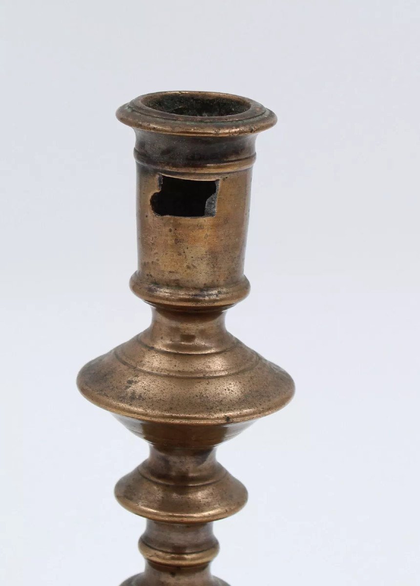 Bronze Candle Holder 16/17th Century Haute époque Candlestick-photo-2