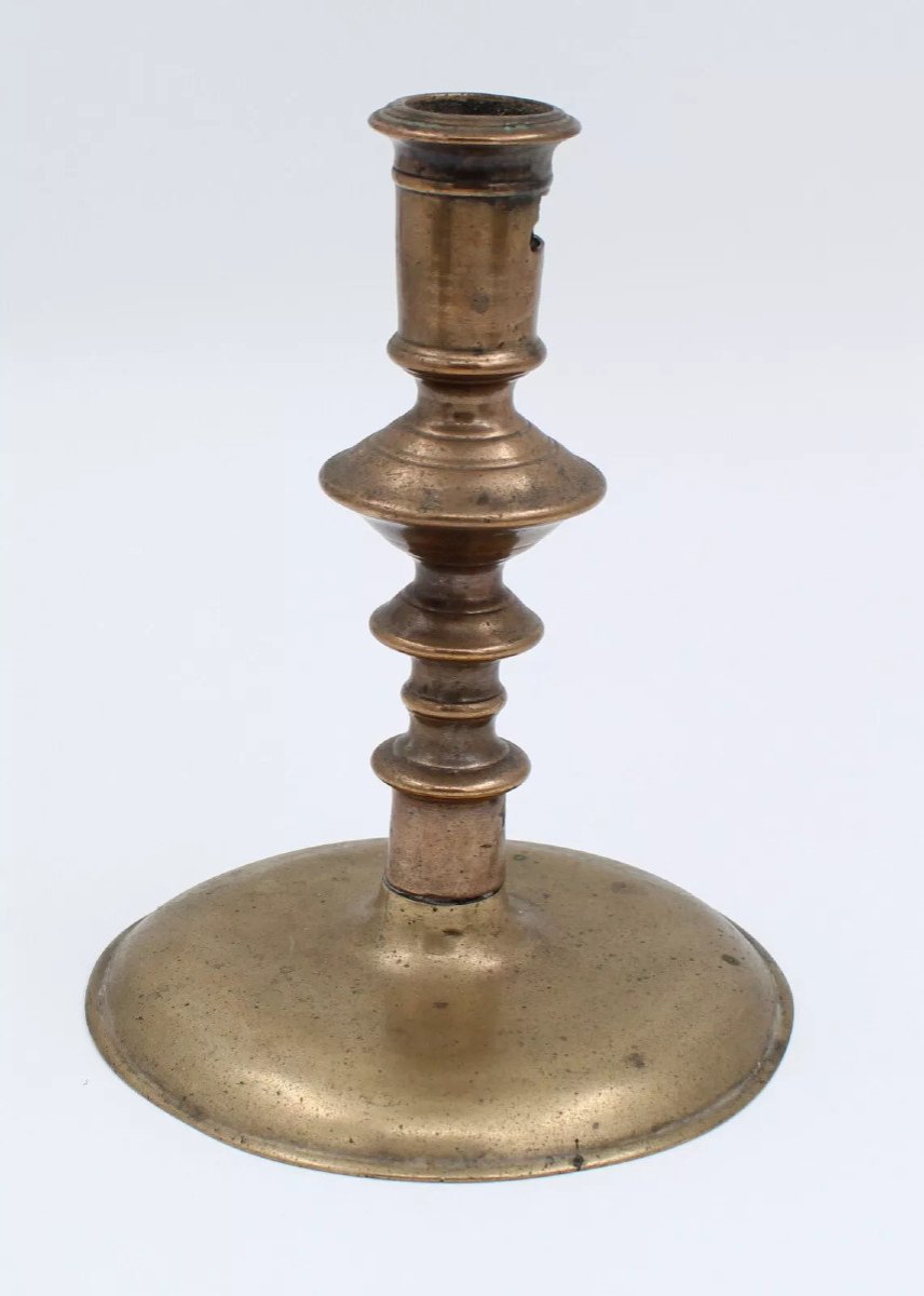 Bronze Candle Holder 16/17th Century Haute époque Candlestick-photo-3