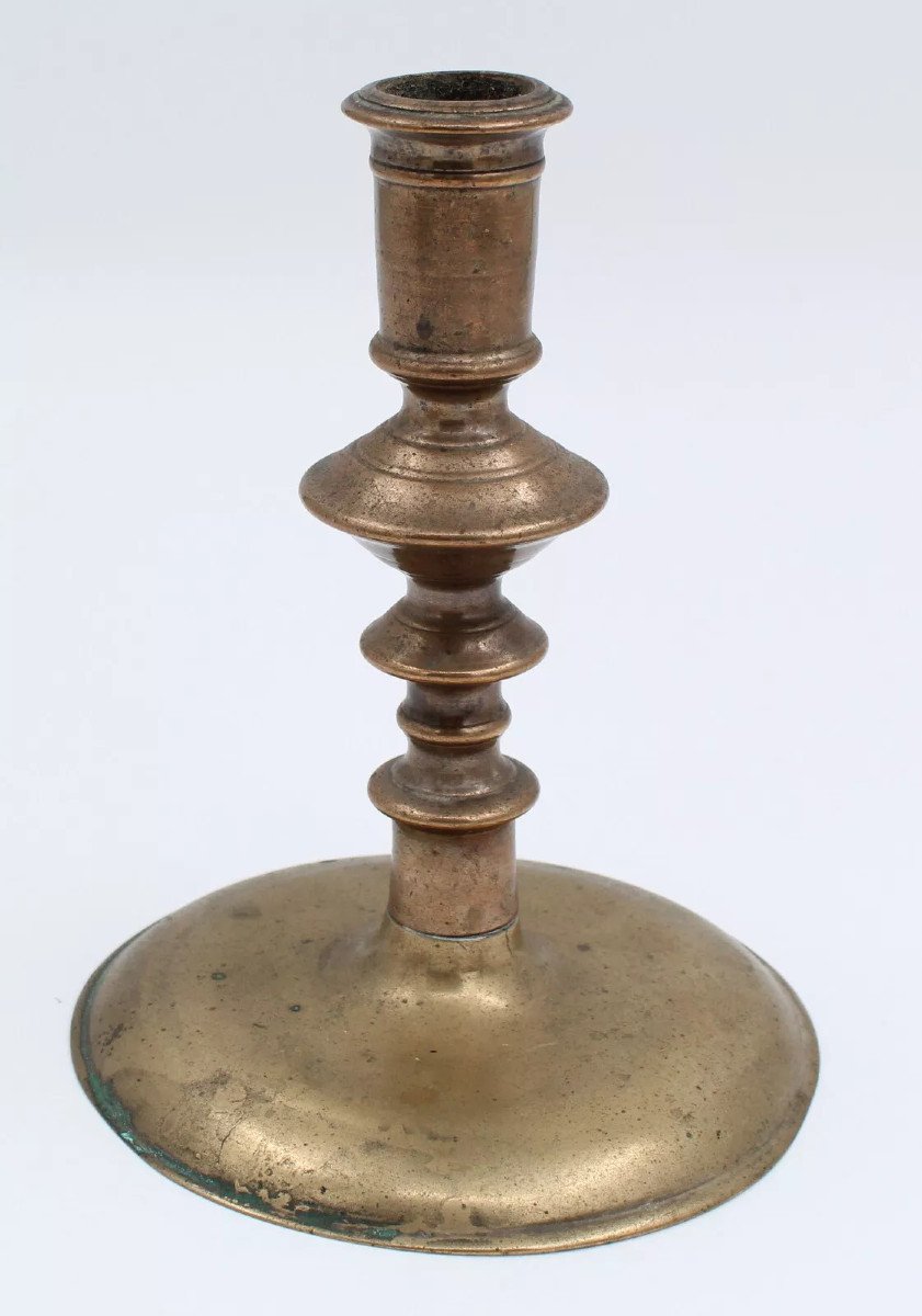 Bronze Candle Holder 16/17th Century Haute époque Candlestick-photo-4