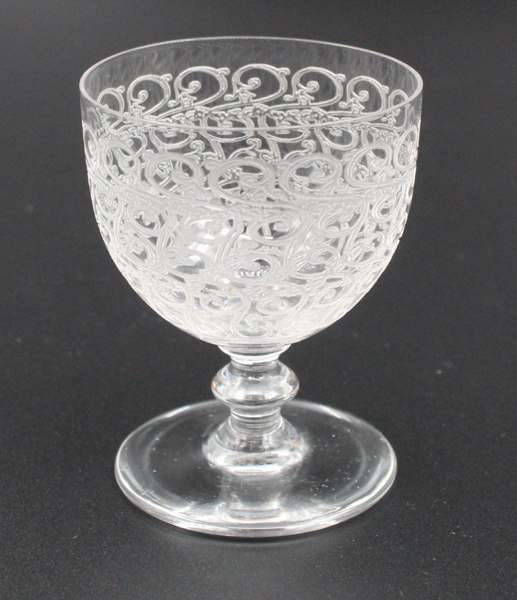 6 Verres En Cristal De Baccarat Modele Rohan H = 7.5 Cm-photo-3