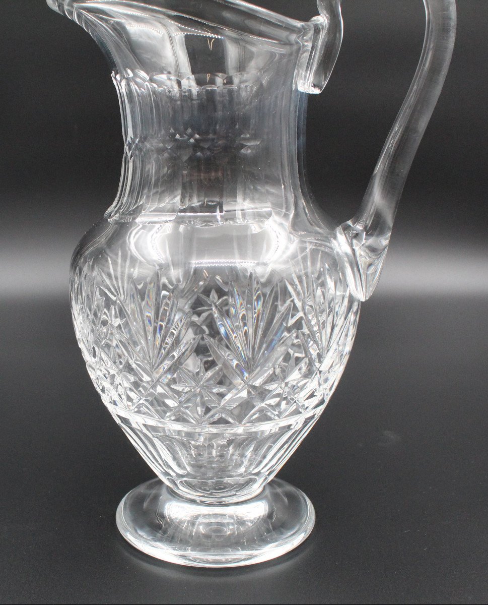 Saint-louis Crystal Water Jug Massenet Model H= 27 Cm-photo-3