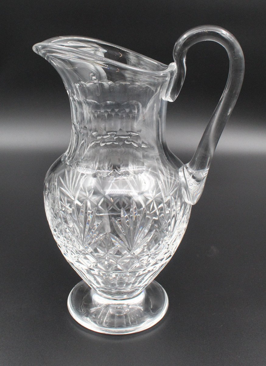 Saint-louis Crystal Water Jug Massenet Model H= 27 Cm