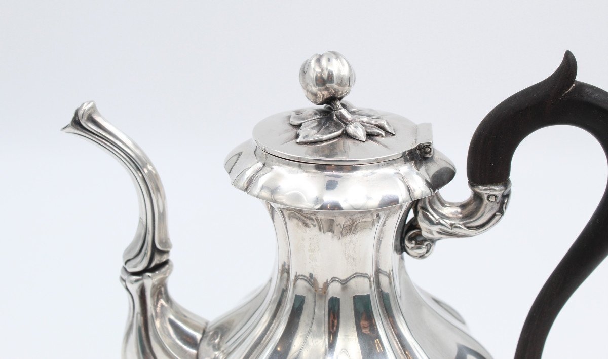 Theiere Verseuse Argent Massif Minerve Orf Debain French Silver Teapot-photo-2