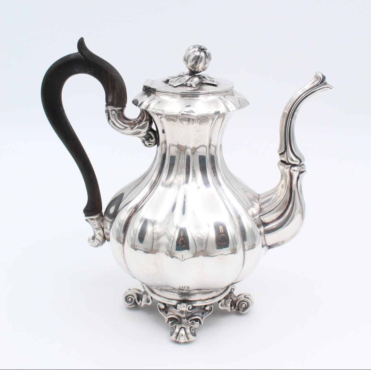 Theiere Verseuse Argent Massif Minerve Orf Debain French Silver Teapot-photo-3