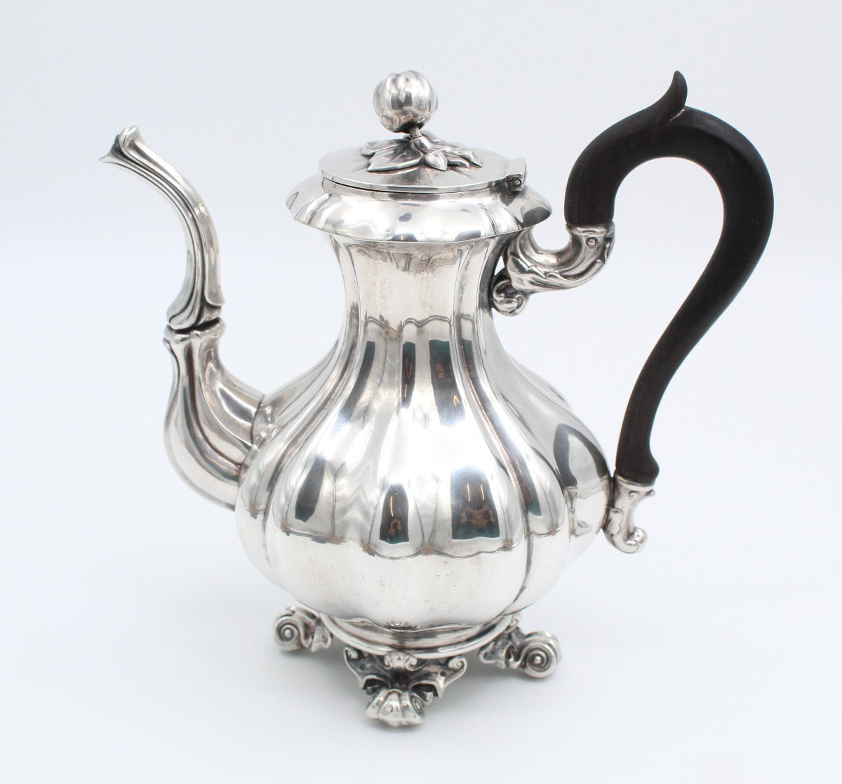 Theiere Verseuse Argent Massif Minerve Orf Debain French Silver Teapot